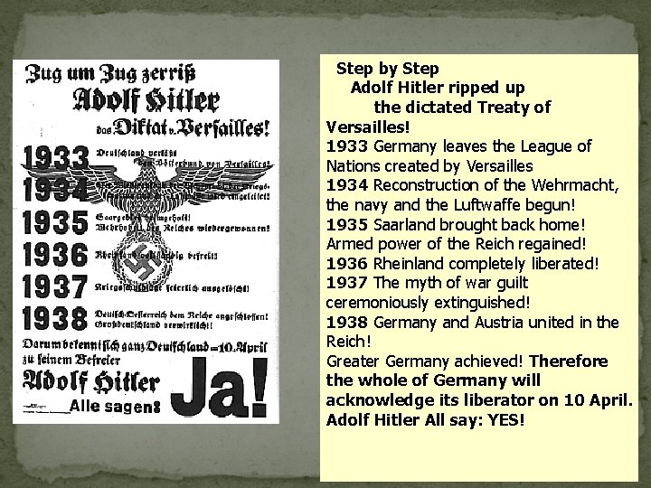 Step by Step Adolf Hitler ripped up the dictated Treaty of Versailles! 1933 Germany