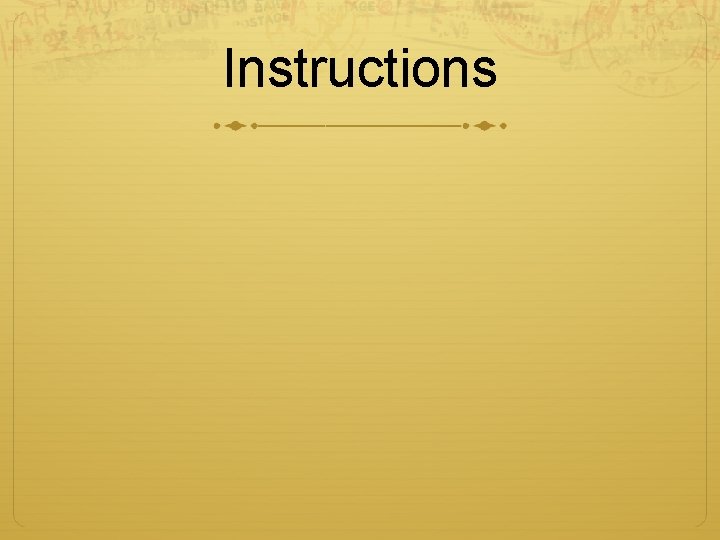 Instructions 
