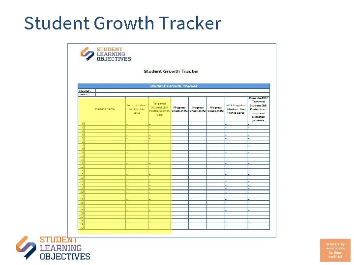 Student Growth Tracker 