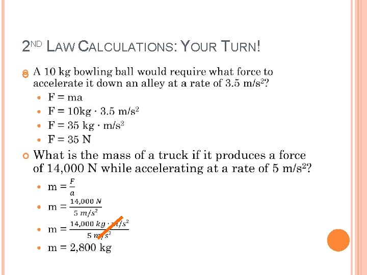 2 ND LAW CALCULATIONS: YOUR TURN! 