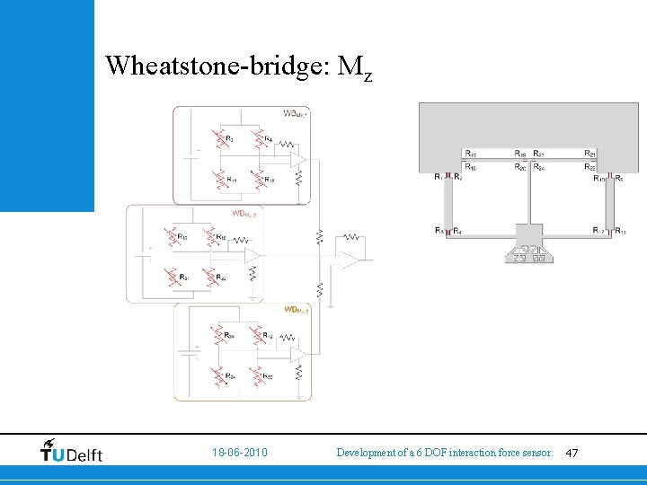 Wheatstone-bridge: Mz 18 -06 -2010 Development of a 6 DOF interaction force sensor. 47