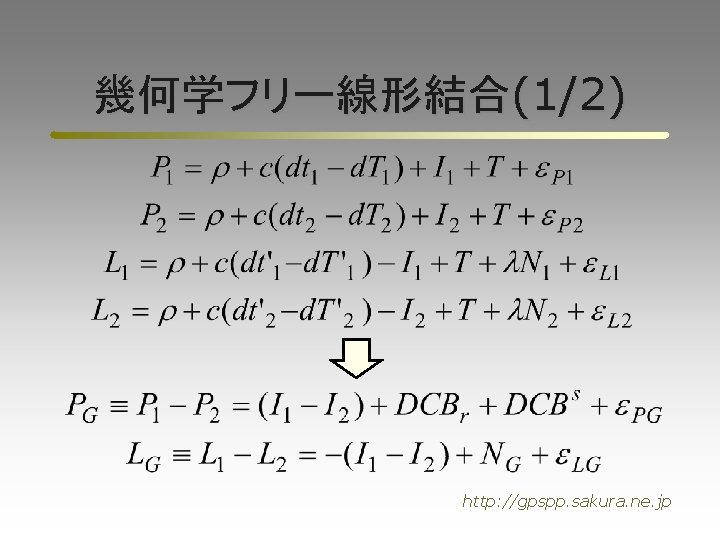 幾何学フリー線形結合(1/2) http: //gpspp. sakura. ne. jp 