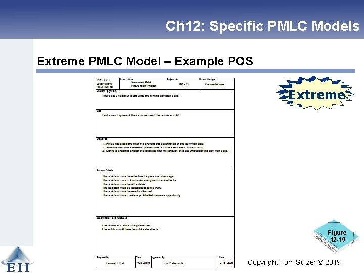 Ch 12: Specific PMLC Models Extreme PMLC Model – Example POS Linear Extreme Linear