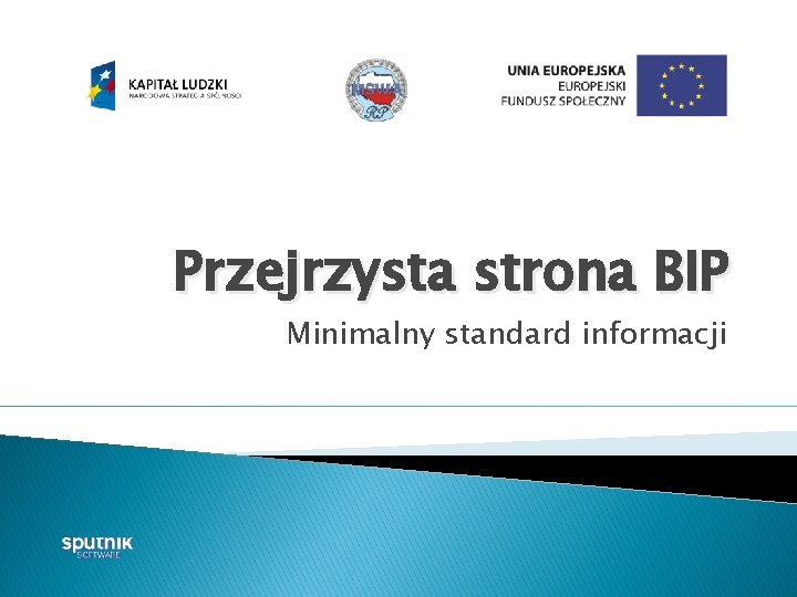 Przejrzysta strona BIP Minimalny standard informacji 