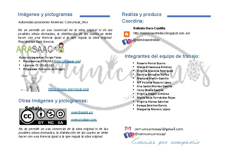 Imágenes y pictogramas Autores/as posiciones fonemas: Comunicar_Nos No se permite un uso comercial de