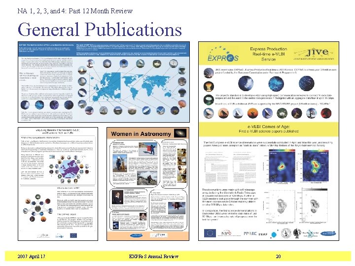 NA 1, 2, 3, and 4: Past 12 Month Review General Publications 2007 April
