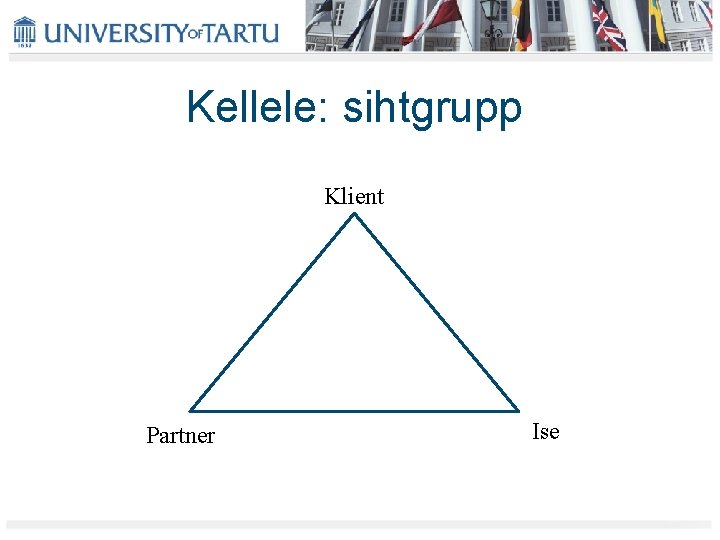 Kellele: sihtgrupp Klient Partner Ise Kellele: sihtgrupp Klient Partner Ise