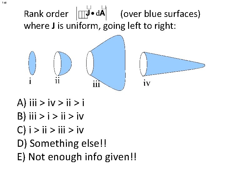 7. 61 Rank order Theorem: (over surfaces) Stoke’s line blue v. surface where J