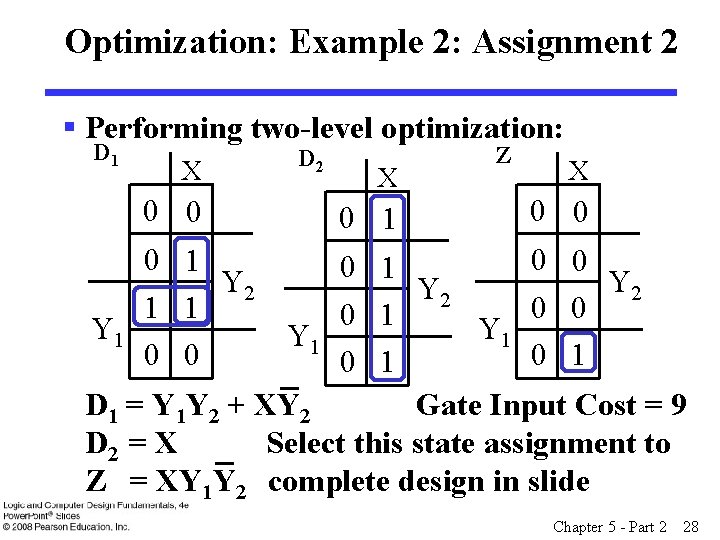 Optimization: Example 2: Assignment 2 § Performing two-level optimization: D 1 X 0 0