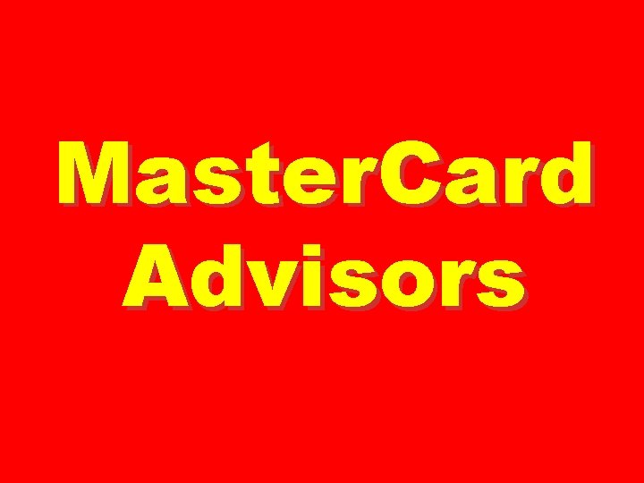 Master. Card Advisors 