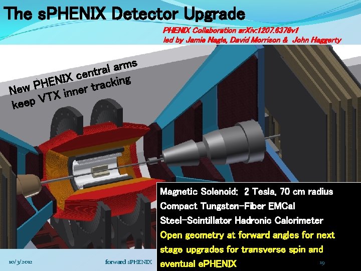The s. PHENIX Detector Upgrade PHENIX Collaboration ar. Xiv: 1207. 6378 v 1 led