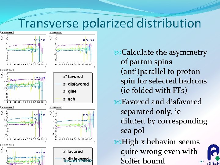 Transverse polarized distribution 10/3/2012 forward s. PHENIX Calculate the asymmetry of parton spins (anti)parallel