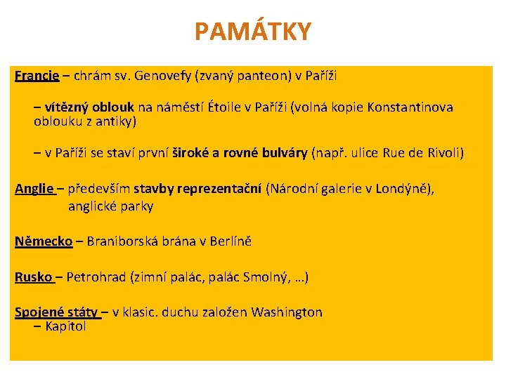 PAMÁTKY Francie – chrám sv. Genovefy (zvaný panteon) v Paříži – vítězný oblouk na