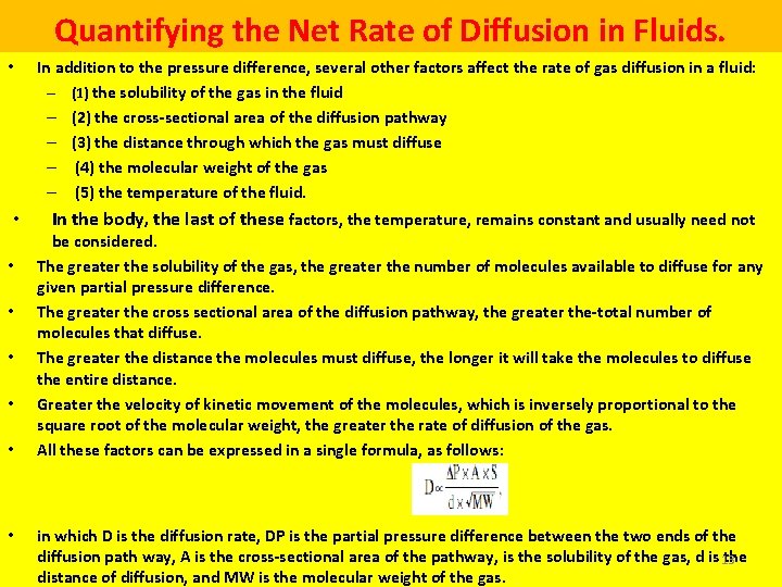 Quantifying the Net Rate of Diffusion in Fluids. • • In addition to the