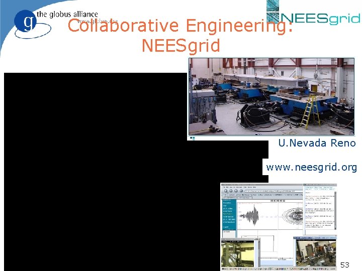 Collaborative Engineering: NEESgrid U. Nevada Reno www. neesgrid. org Grid School 2004 53 Collaborative Engineering: NEESgrid U. Nevada Reno www. neesgrid. org Grid School 2004 53