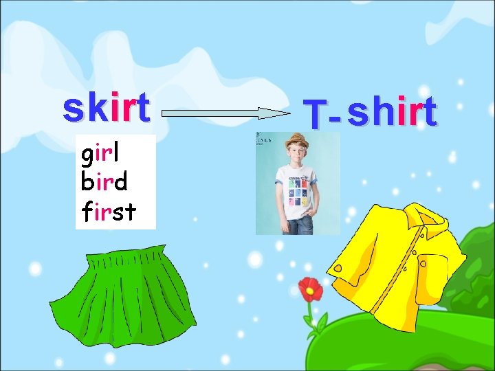 skirt girl bird first T- shirt 