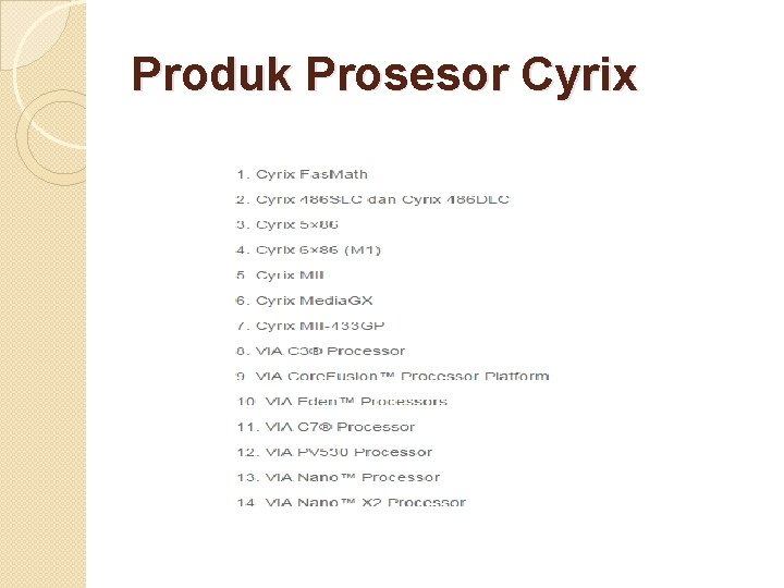 Produk Prosesor Cyrix 