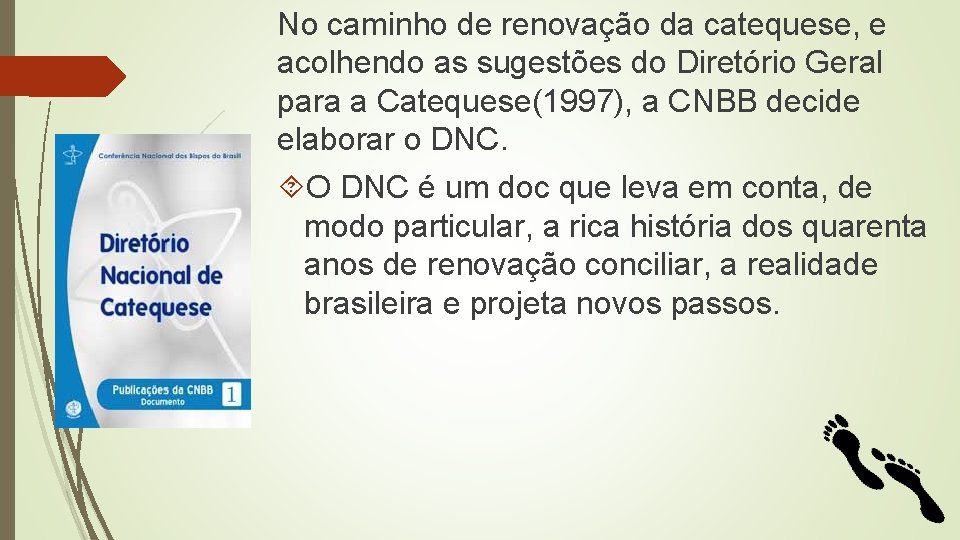 No caminho de renovação da catequese, e acolhendo as sugestões do Diretório Geral para