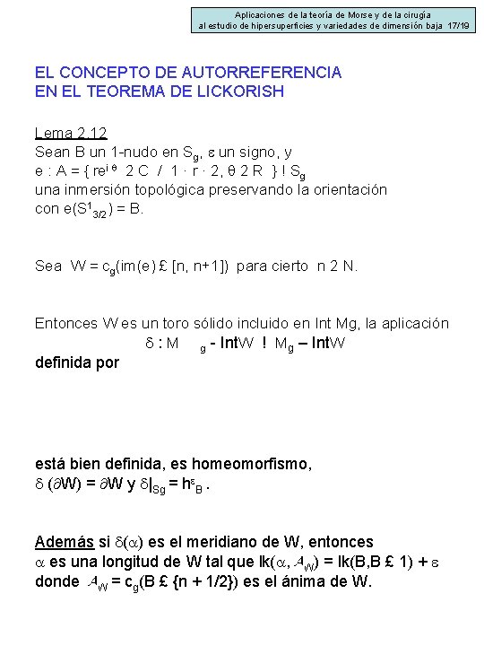 Aplicaciones de la teoría de Morse y de la cirugía al estudio de hipersuperficies