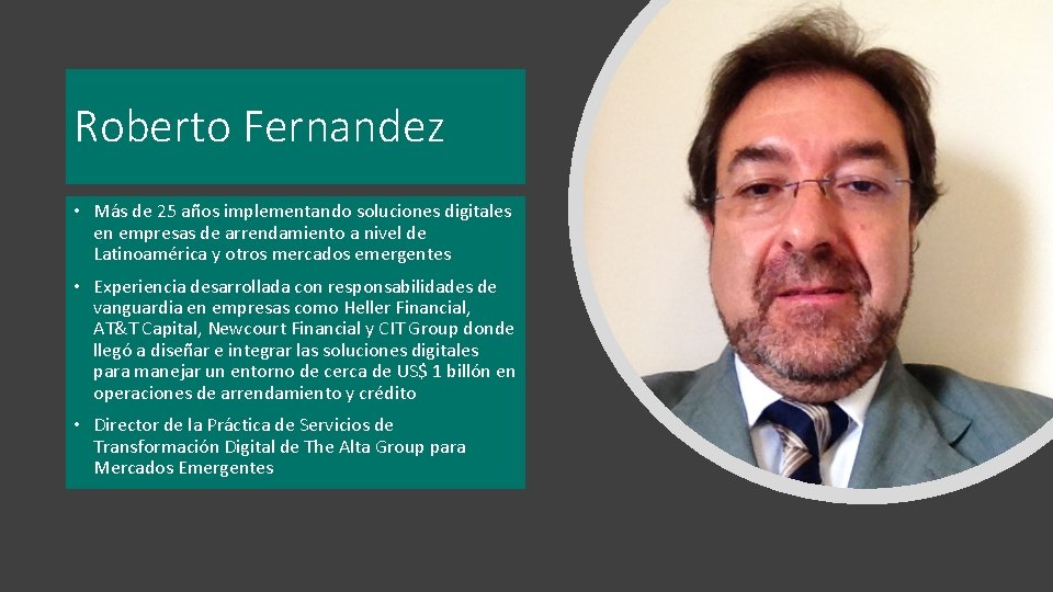 Roberto Fernandez • Más de 25 años implementando soluciones digitales en empresas de arrendamiento