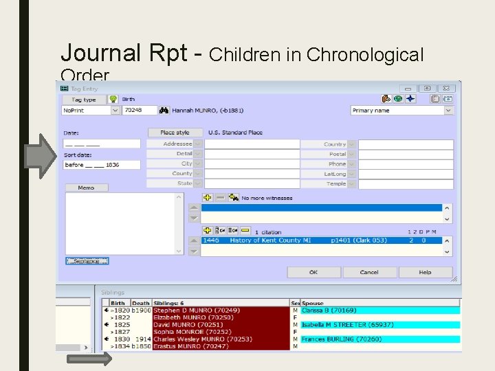 Journal Rpt - Children in Chronological Order 