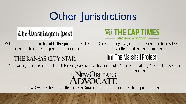 Other Jurisdictions Philadelphia ends practice of billing parents for the time their children spend