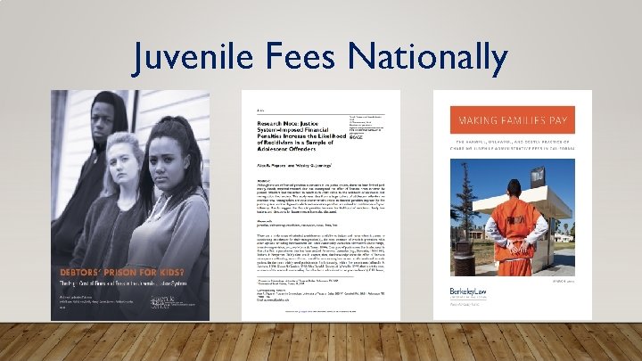 Juvenile Fees Nationally 