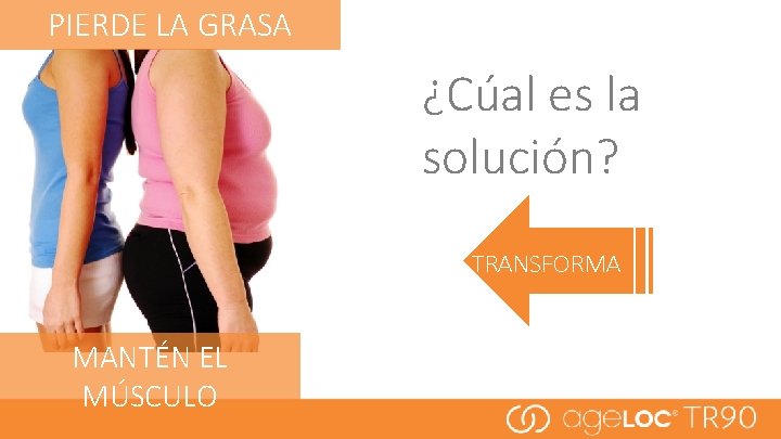 PIERDE LA GRASA ¿Cúal es la solución? TRANSFORMA MANTÉN EL MÚSCULO 