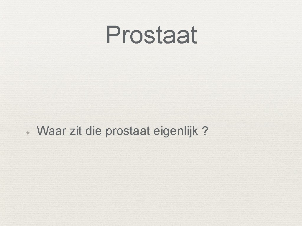 Prostaat ✦ Waar zit die prostaat eigenlijk ? 