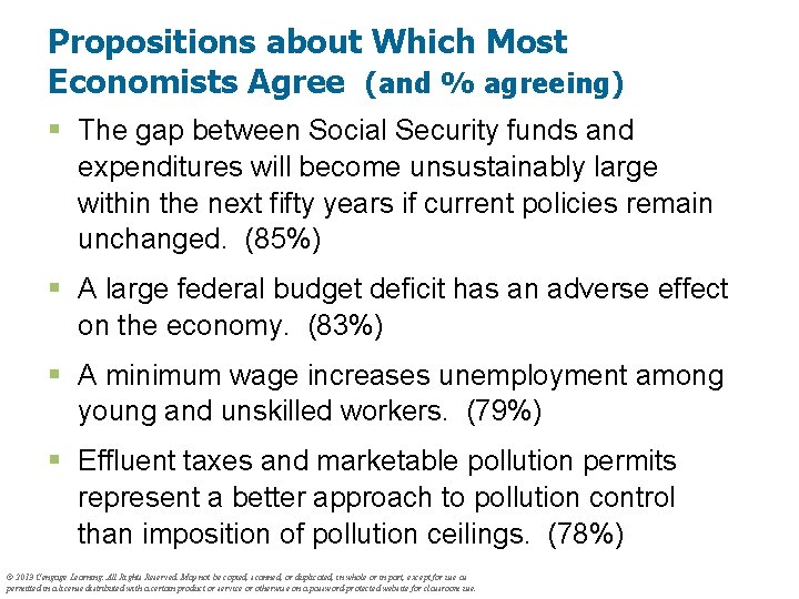 Propositions about Which Most Economists Agree (and % agreeing) § The gap between Social