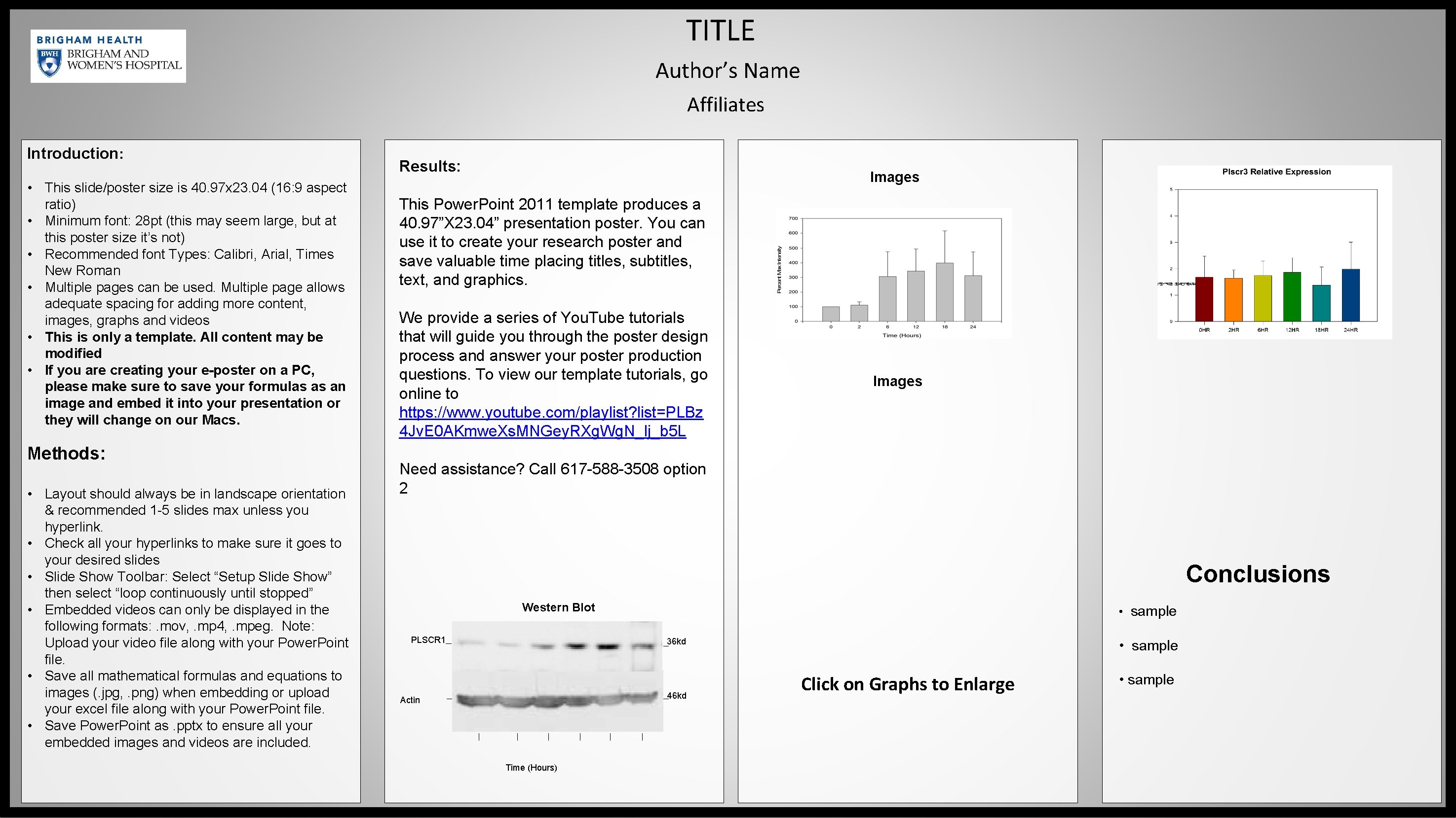 TITLE Author’s Name Affiliates Introduction: • This slide/poster size is 40. 97 x 23.