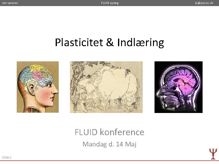 Jon Lansner FLUID oplæg Plasticitet & Indlæring FLUID konference Mandag d. 14 Maj Slide