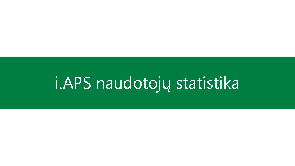 i. APS naudotojų statistika 