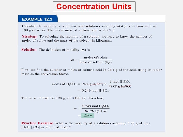 Concentration Units 