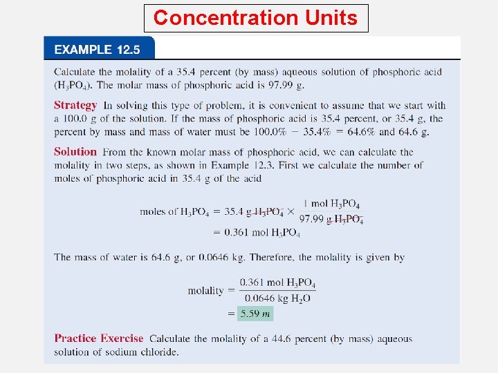 Concentration Units 