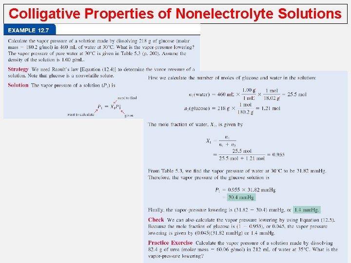 Colligative Properties of Nonelectrolyte Solutions 