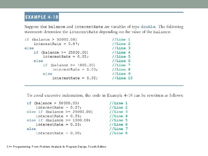 C++ Programming: From Problem Analysis to Program Design, Fourth Edition 