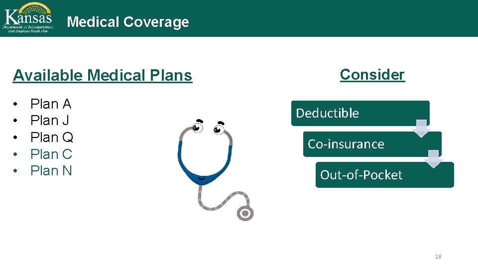 Medical Coverage Available Medical Plans • • • Plan A Plan J Plan Q