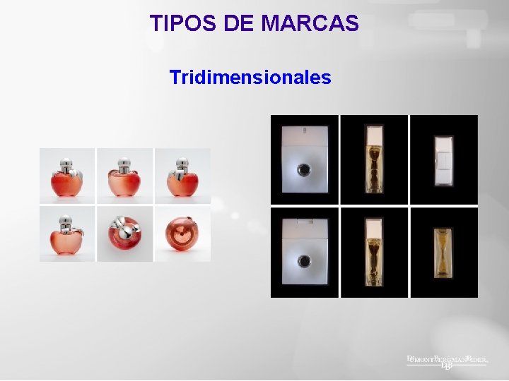 TIPOS DE MARCAS Tridimensionales 