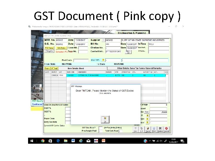 GST Document ( Pink copy ) 