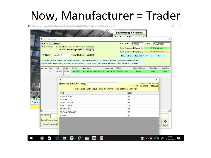 Now, Manufacturer = Trader 