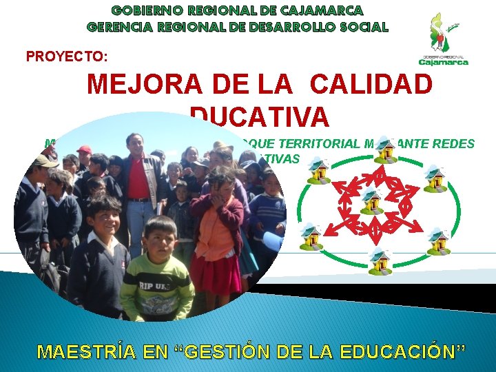 GOBIERNO REGIONAL DE CAJAMARCA GERENCIA REGIONAL DE DESARROLLO SOCIAL PROYECTO: MEJORA DE LA CALIDAD