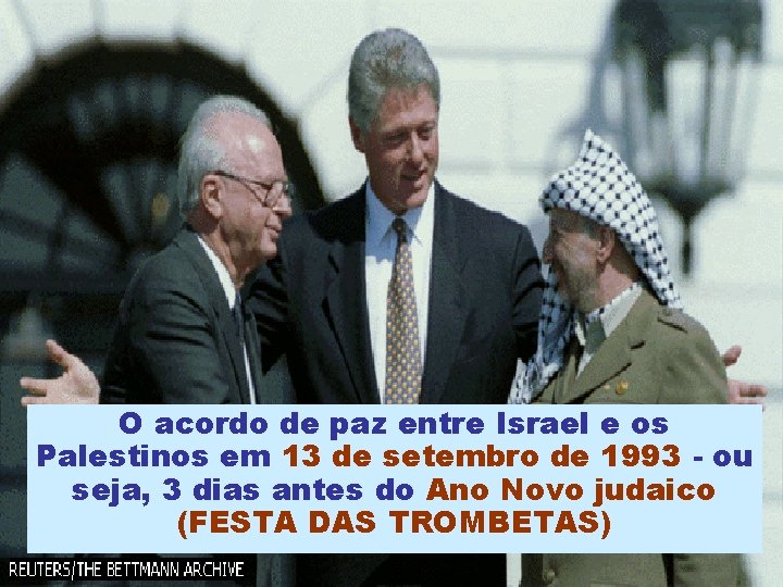 O acordo de paz entre Israel e os Palestinos em 13 de setembro de