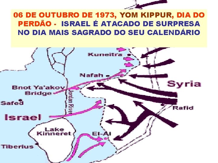 06 DE OUTUBRO DE 1973, YOM KIPPUR, DIA DO PERDÃO - ISRAEL É ATACADO