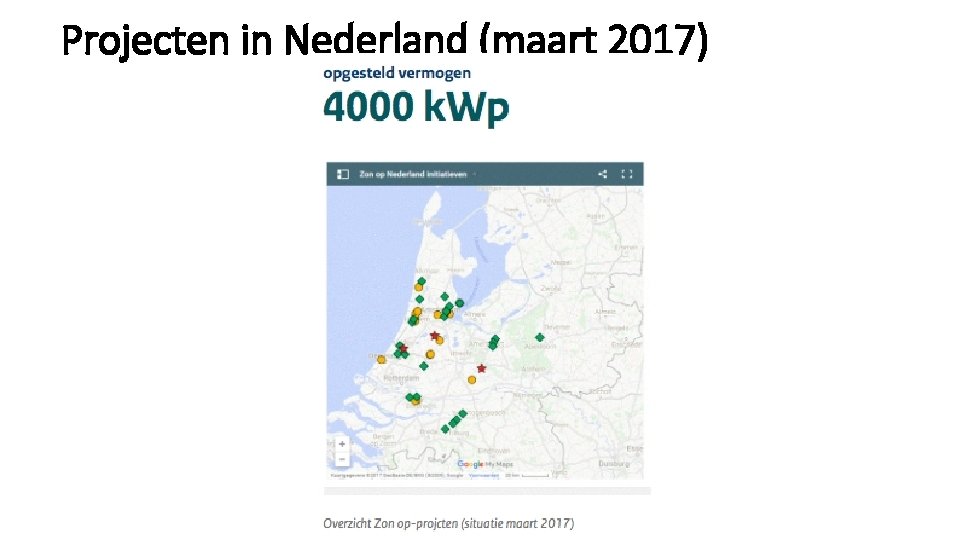 Projecten in Nederland (maart 2017) 