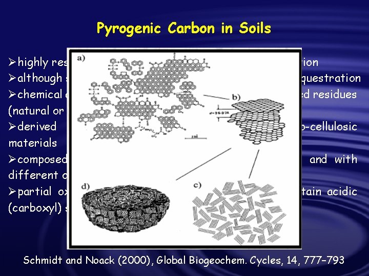 Pyrogenic Carbon in Soils Øhighly resistant to thermal, chemical and photo-oxidation Øalthough some natural