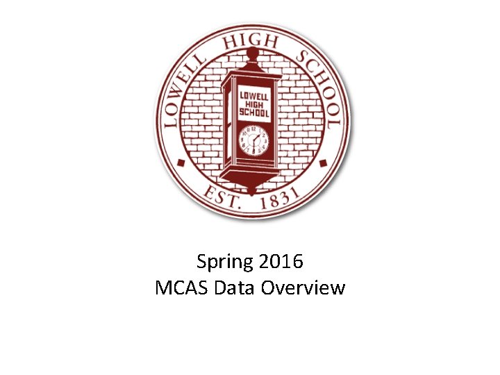 Spring 2016 MCAS Data Overview 