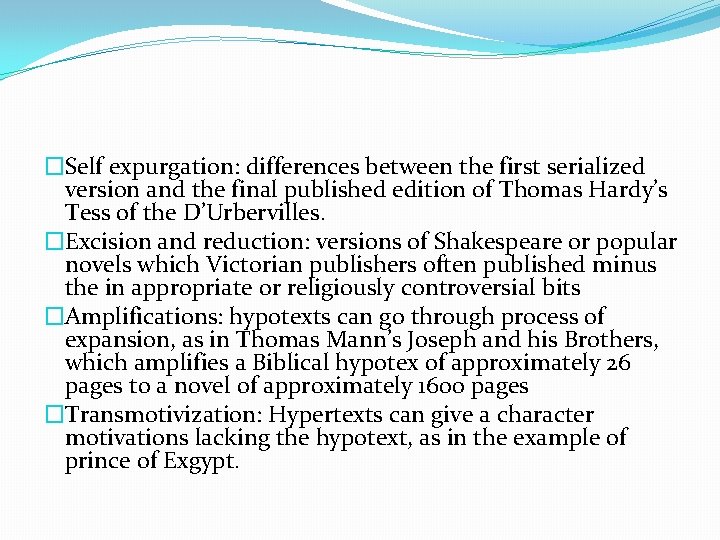 �Self expurgation: differences between the first serialized version and the final published edition of