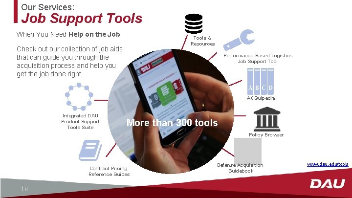 Our Services: Job Support Tools When You Need Help on the Job Tools &
