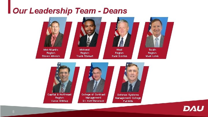 Our Leadership Team - Deans Mid-Atlantic Region Steven Minnich Capital & Northeast Region Vance